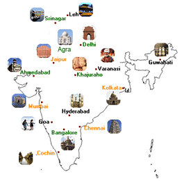 Tour Map of India